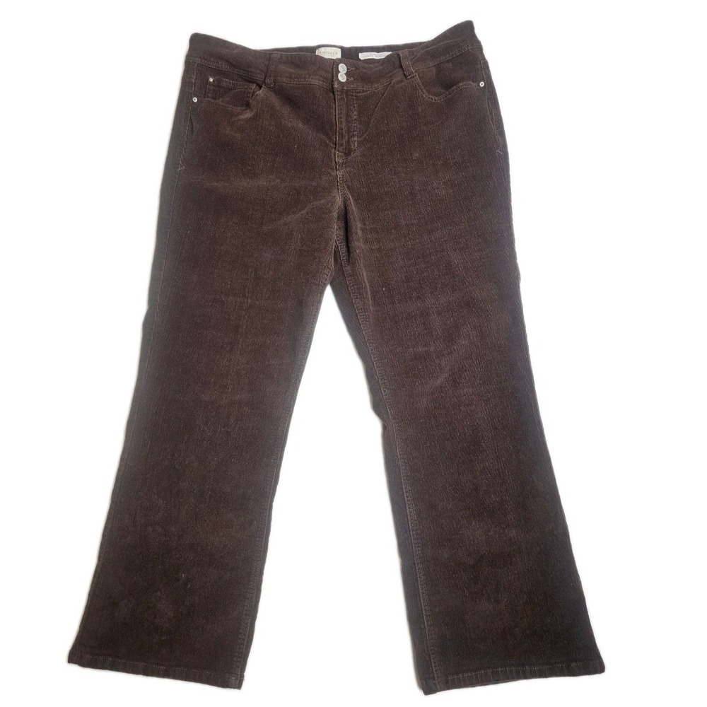 Angels Corduroy Pants Women 20 Burgundy Everlflex Curvy Bootcut